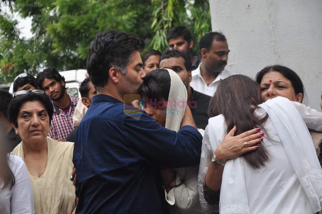 Karan Johar at Priyanka Chopra's dad funeral in Mumbai on 10th June 2013