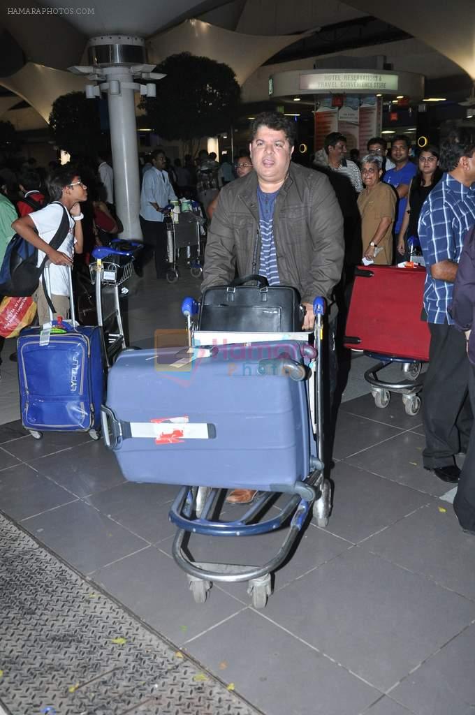 Sajid Khan returns from Paris in Mumbai Airport on 11th June 2013
