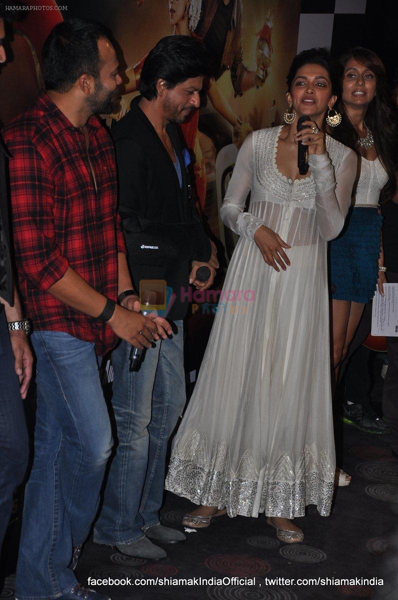 Shahrukh Khan, Deepika Padukone, Rohit Shetty at the launch of rohit shetty's Chennai Express in Mumbai on 13th June 2013