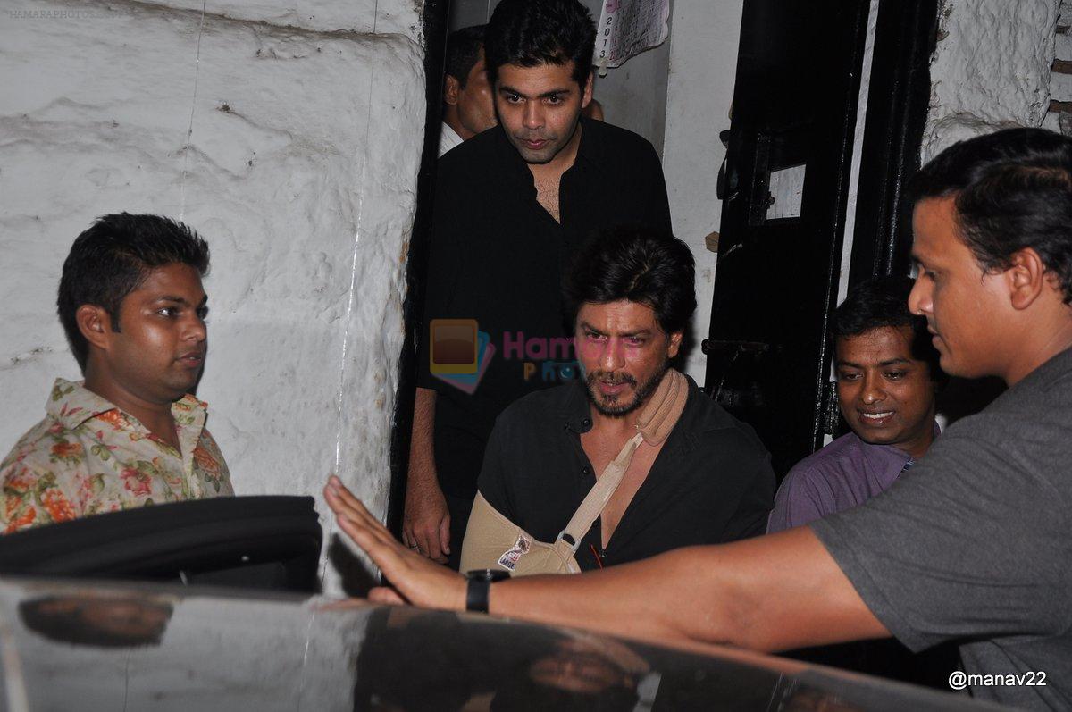 Karan Johar, Shahrukh Khan party at Olive in Mumbai on 22nd June 2013