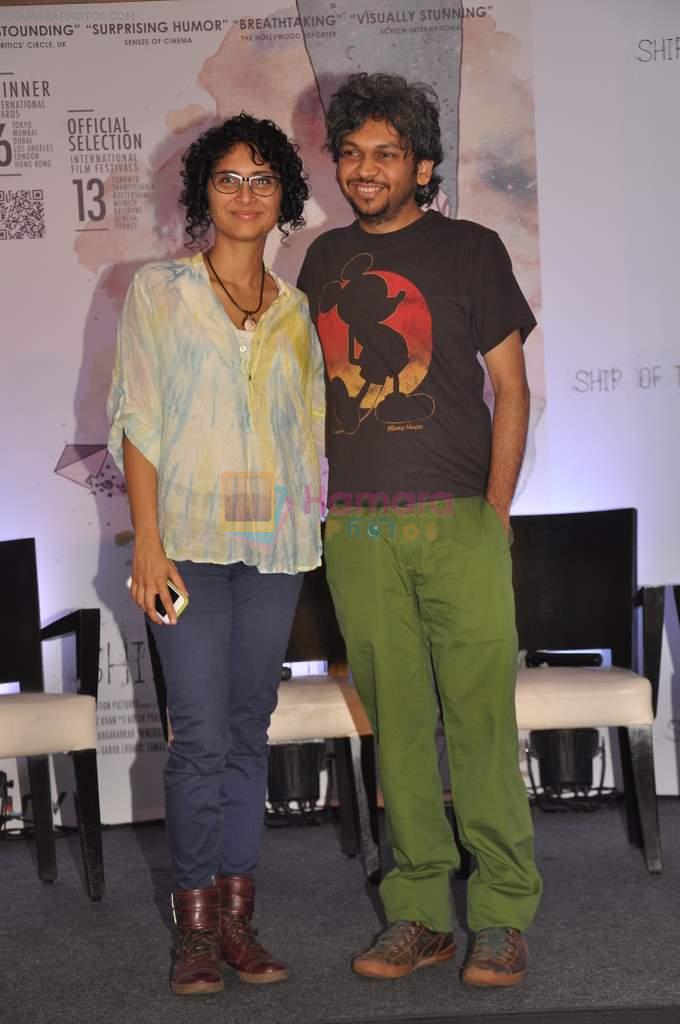 Kiran Rao, Anand Gandhi at the presss conference of the film Ship of Theseus