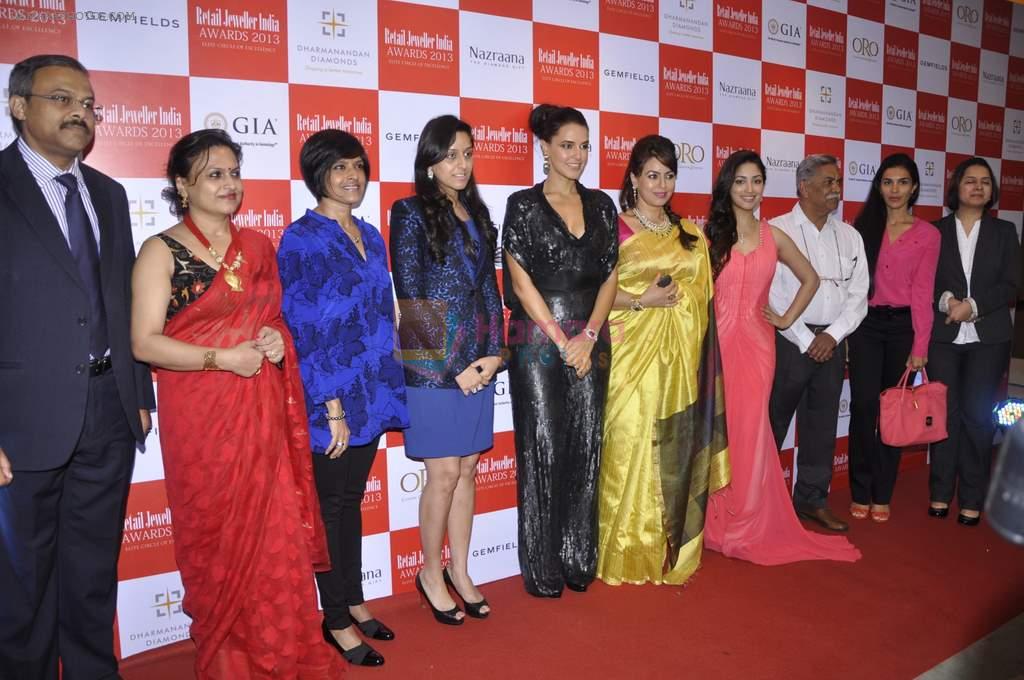 Neha Dhupia, Mahima Chaudhry, Yami Gautam at the Grand Jury Meet for 9th Retail Jeweller India Awards in Trident BKC, Mumbai on 25th June 2013