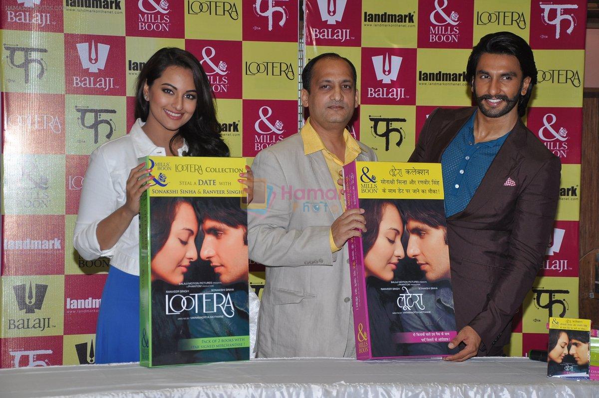Ranveer Singh and Sonakshi Sinha launch Lootera-Mills & Boons collector's series in Landmark, Mumbai on 25th June 2013
