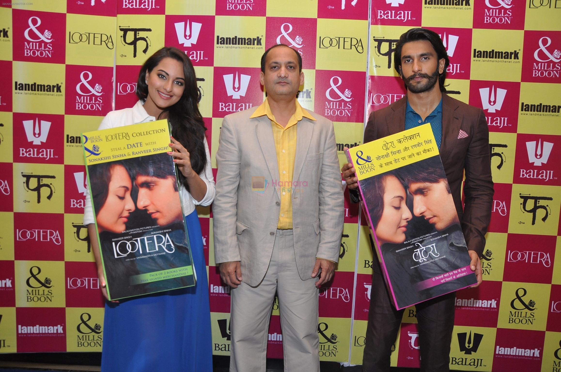 Ranveer Singh, Sonakshi Sinha at Mills & Boon launches film Lootera collection on 27th June 2013