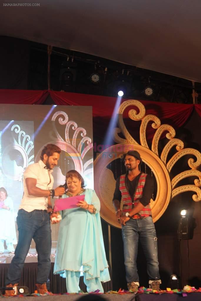 Saroj Khan, Terence Lewis, Remo D Souza at dance competition in Andheri Sports Complex, Mumbai on 1st July 2013