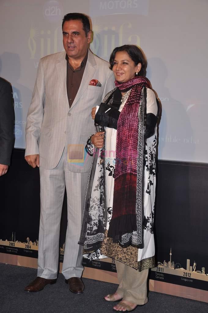 Shabana Azmi, Boman Irani at IIFA Macau press meet in Mumbai on 1st July 2013
