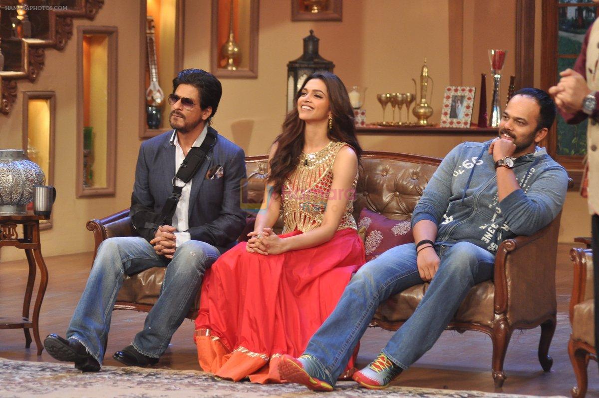 Shahrukh Khan, Deepika Padukone, Rohit Shetty promote Chennai Express on Comedy Circus in Mumbai on 1st July 2013