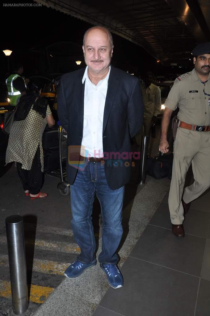 Anupam Kher leave for IIFA Awards 2013 in Mumbai on 3rd July 2013,1