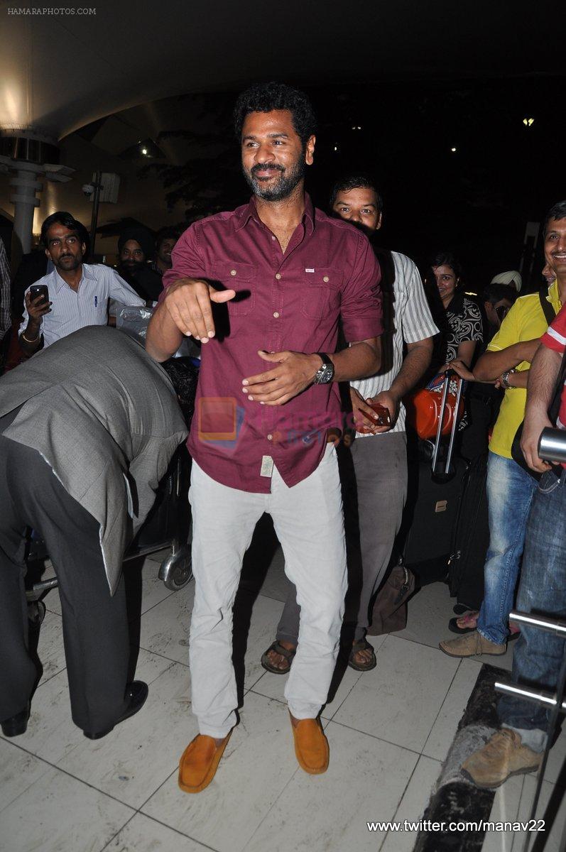 Prabhu Deva arrive from IIFA awards 2013 in Mumbai Airport on 7th July 2013