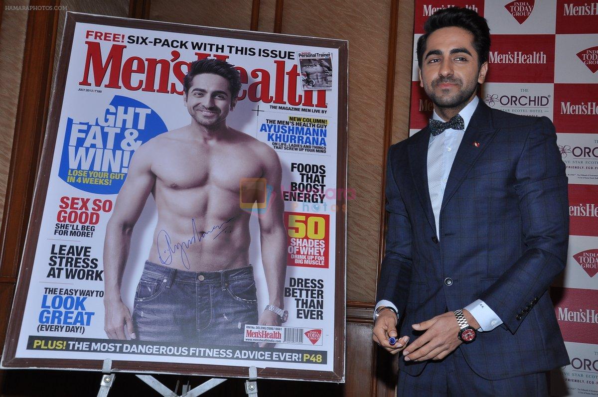 Ayushmann Khurana unveils Mens Health magazine in Mumbai on 9th July 2013