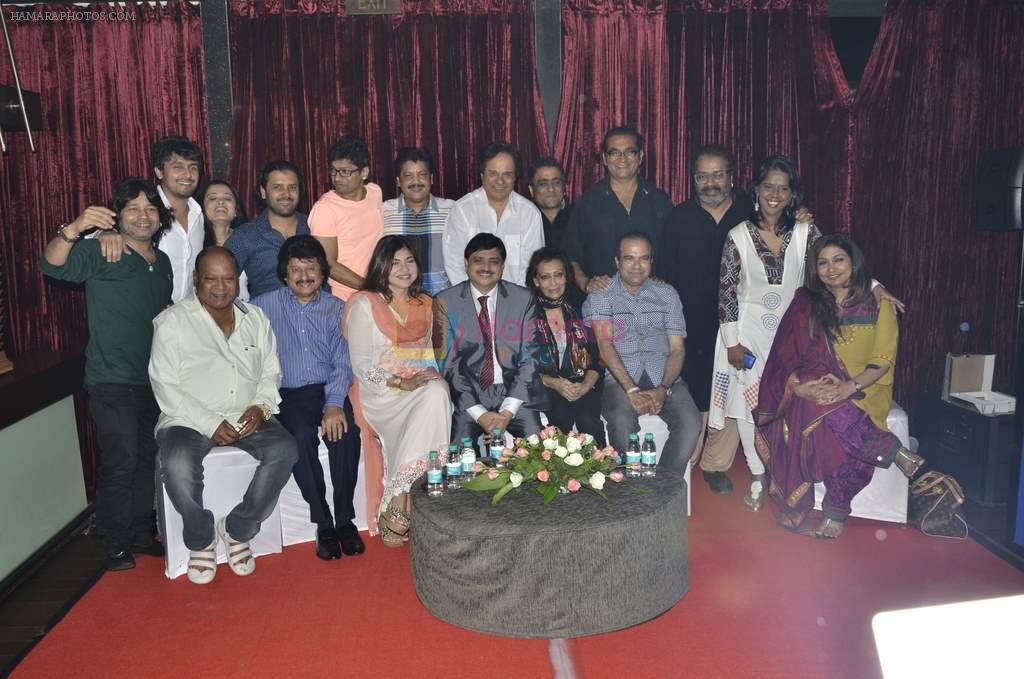Abhijeet, Shaan, Udit Narayan, Sonu Nigam, Alka Yagnik, Kailash Kher at the formation of Indian Singer's Rights Association (isra) for Royalties in Novotel, Mumbai on 18th July 2