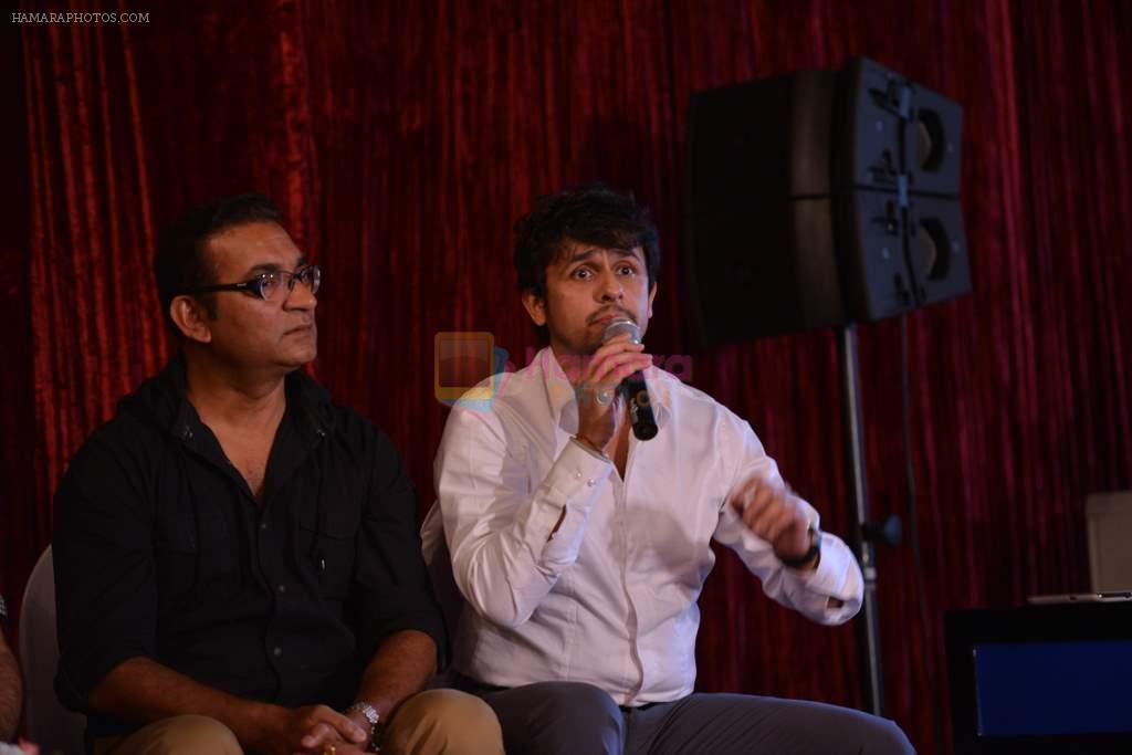 Sonu Nigam, Abhijeet Bhattacharya at the formation of Indian Singer's Rights Association (isra) for Royalties in Novotel, Mumbai on 18th July 2013