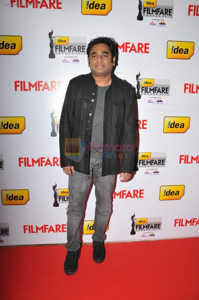 AR Rahman on the Red Carpet of _60the Idea Filmfare Awards 2012