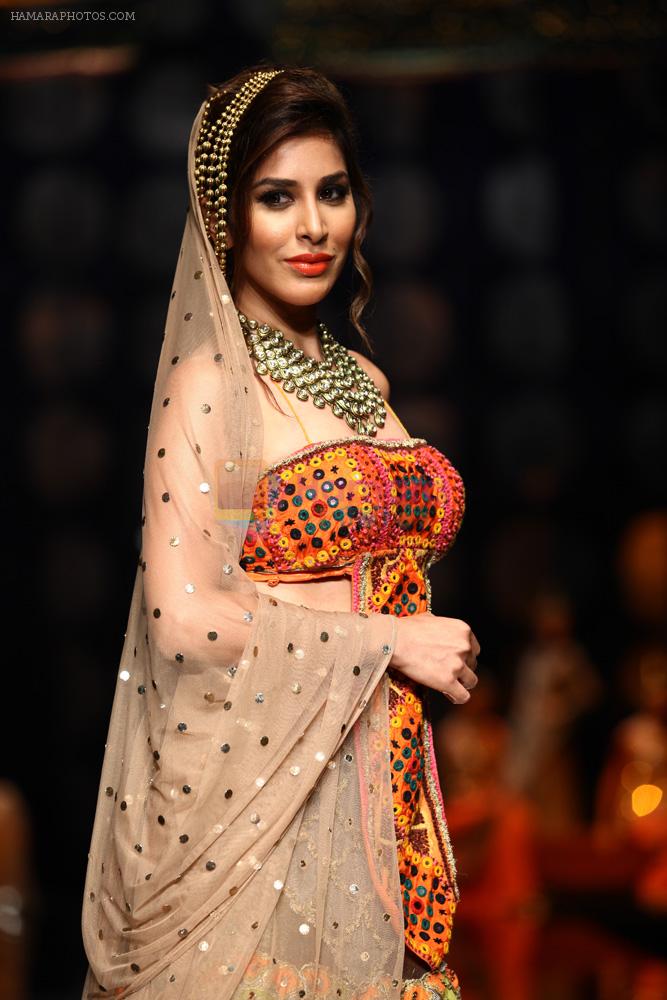 Sophie Chaudhary walk the ramp for Rina Dhaka's bridal show in Delhi on 24th July 2013