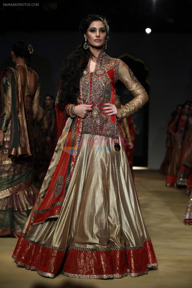 Nargis Fakhri walks for designer Ashima Leena in Delhi on 26th July 2013