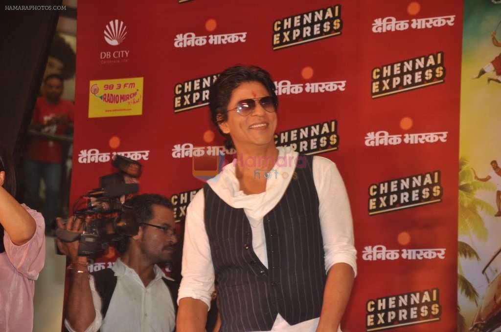 Shahrukh Khan visits Fun Cinemas in Bhopal to promote Chennai Express on 27th July 2013