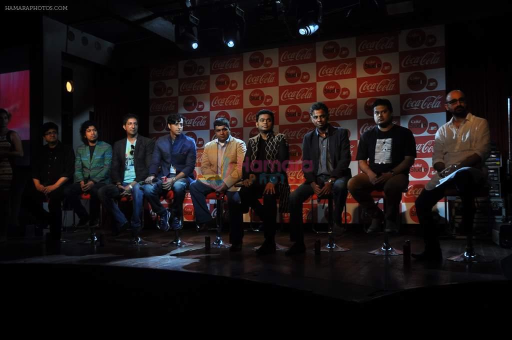 A R rahman, Parsoon Joshi, Salim merchant, Sulaiman Merchant at MTV Season 3 in Blue Frog, Mumbai on 1st Aug 2013