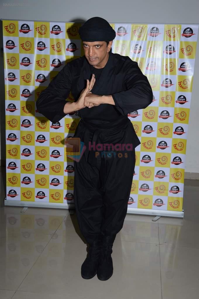 Javed Jaffrey training Ninja kids for his show Ninja Warrior on Hungama TV in Laaram Shopping Centre, Andheri on 1st Aug 2013