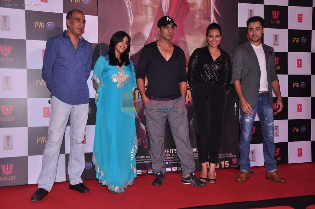 Akshay Kumar, Sonakshi Sinha, Imran Khan, Ekta Kapoor, Milan Luthria at 3rd Promo Launch of Once Upon A Time in Mumbai Dobbara in PVR, Mumbai on 3rd Aug 2013