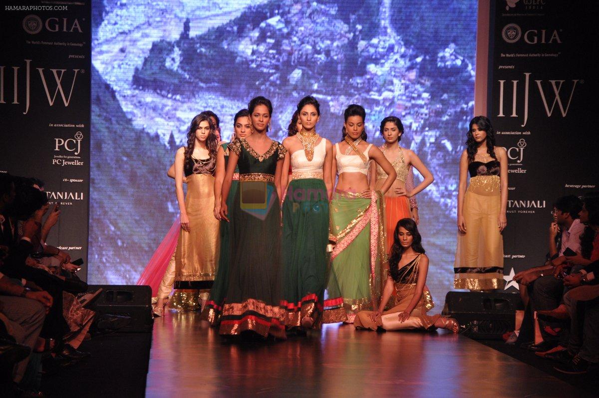 Model walk for Auro Gold show at IIJW 2013 in Mumbai on 4th Aug 2013