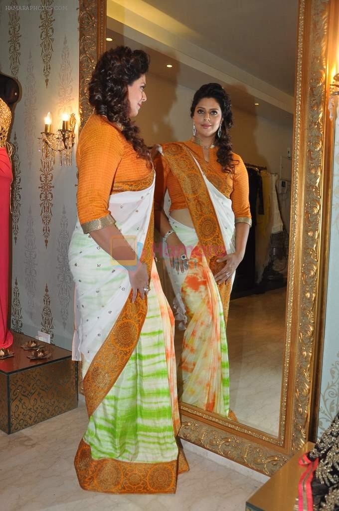 Nagma at Independence day theme look by Amy Billimoria and Doris in Khar, Mumbai on 13th Aug 2013