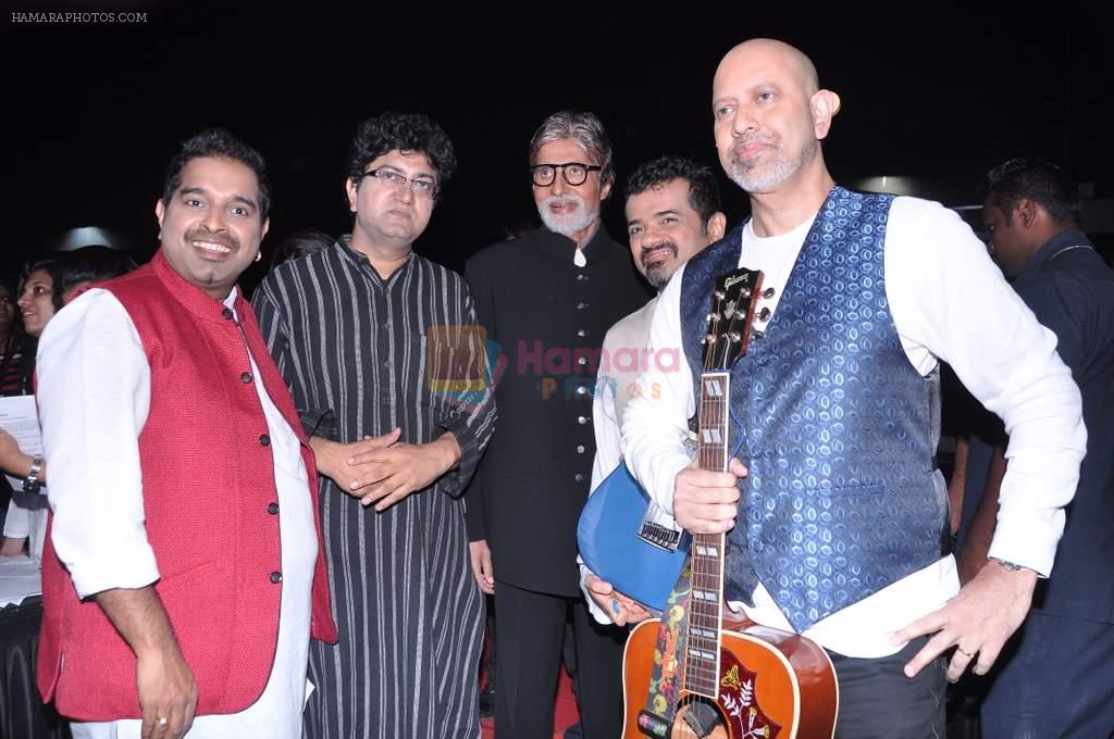 Amitabh Bachchan, Shankar Mahadevan, Ehsaan Noorani, Loy Mendonsa, Parsoon Joshi at Uttarakhand fund raiser in Mumbai on 16th Aug 2013