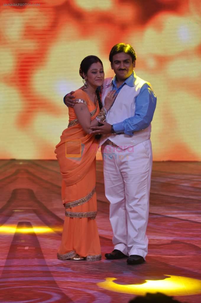 Disha Vakani, Dilip Joshi at SAB tv Awards performances in NCPA, Mumbai on 18th Aug 2013
