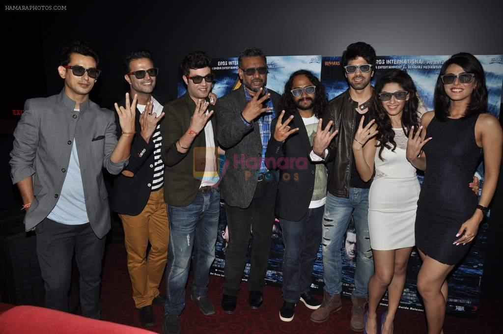 Santosh Barmola,Varun Sharma, Anubhav Sinha, Manjari Phadnis, Jitin Gulati, Sumit Suri, Madhurima Tuli at Anubhav Sinha's 3D film Warning in Mumbai on 21st Aug 2013
