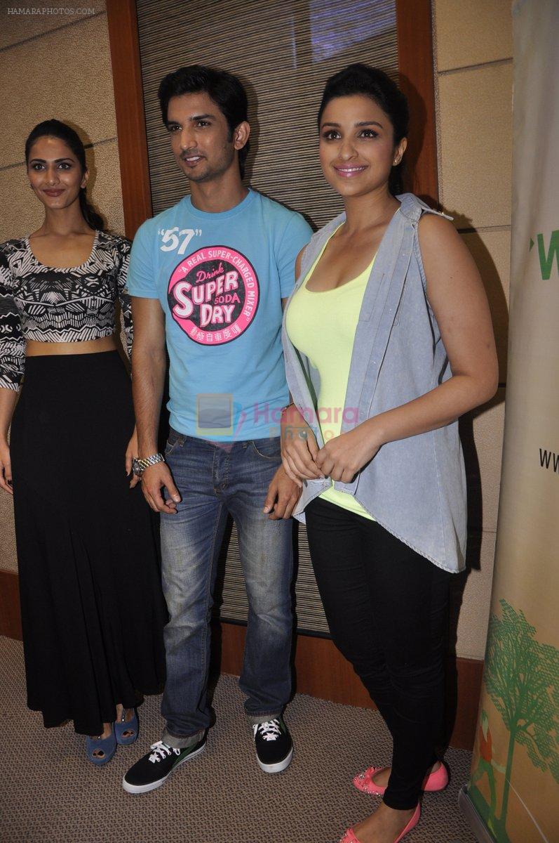 Sushant Singh Rajput, Parineeti Chopra, Vaani Kapoor promote Shuddh Desi Romance in Mumbai on 21st Aug 2013