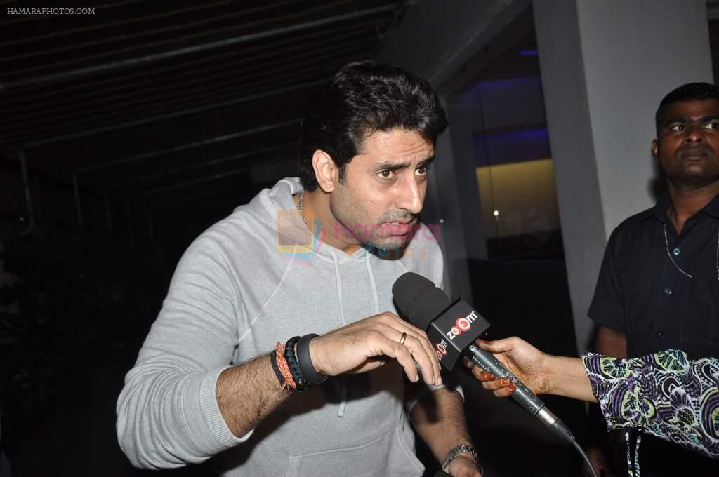 Abhishek Bachchan at Madras Cafe screening in Sunny Super Sound,Mumbai on 21st Aug 2013