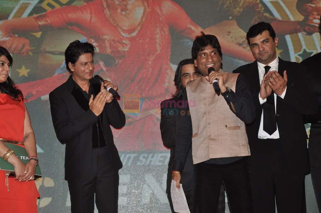 Shahrukh Khan, Siddharth Roy Kapur, Raju Srivastava at Chennai Express success bash in Mumbai on 22nd Aug 2013