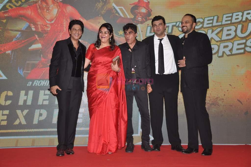 Shahrukh Khan, Rohit Shetty, Siddharth Roy Kapur at Chennai Express success bash in Mumbai on 22nd Aug 2013