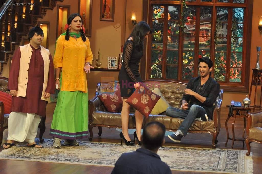 Parineeti Chopra, Sushant Singh Rajput at the promotion of Shuddh Desi Romance on the sets of Kapil in Mumbai on 23rd Aug 2013