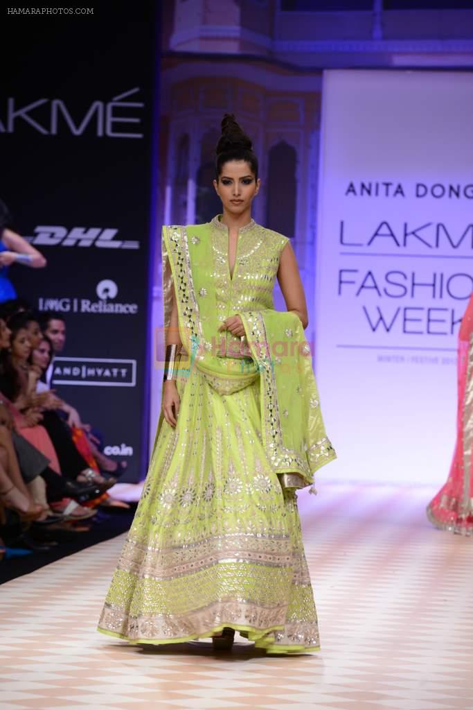 Model walk the ramp for Anita Dongre show at LFW 2013 Day 1 in Grand Haytt, Mumbai on 23rd Aug 2013