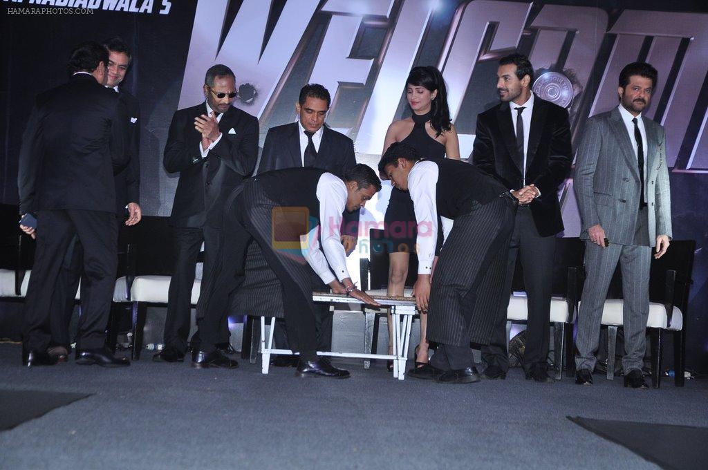 Shruti Haasan, John Abraham, Anil Kapoor, Nana Patekar, Paresh Rawal at Welcome Back trailer launch in Mumbai on 26th Aug 2013