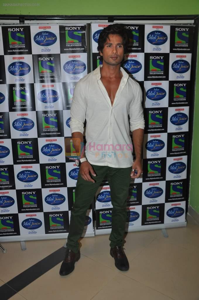 Shahid Kapoor on the Grand finale of Indian Idol Junior in Filmcity, Mumbai on 31st Aug 2013