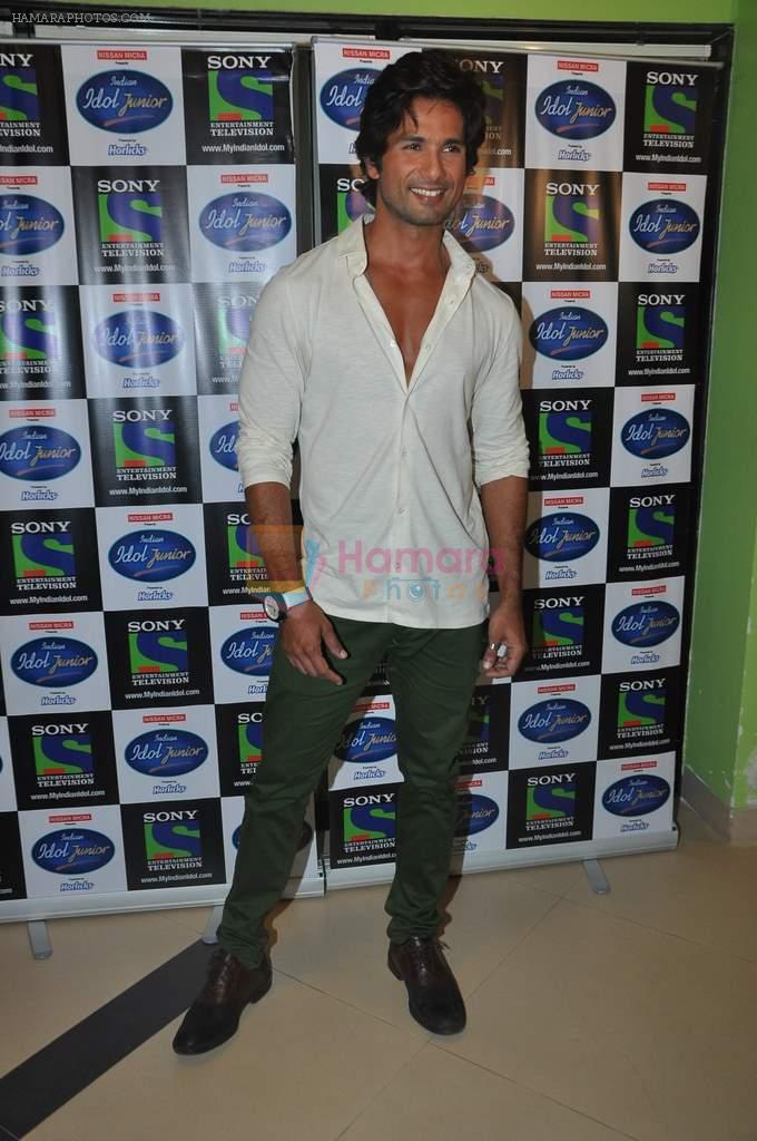 Shahid Kapoor on the Grand finale of Indian Idol Junior in Filmcity, Mumbai on 31st Aug 2013