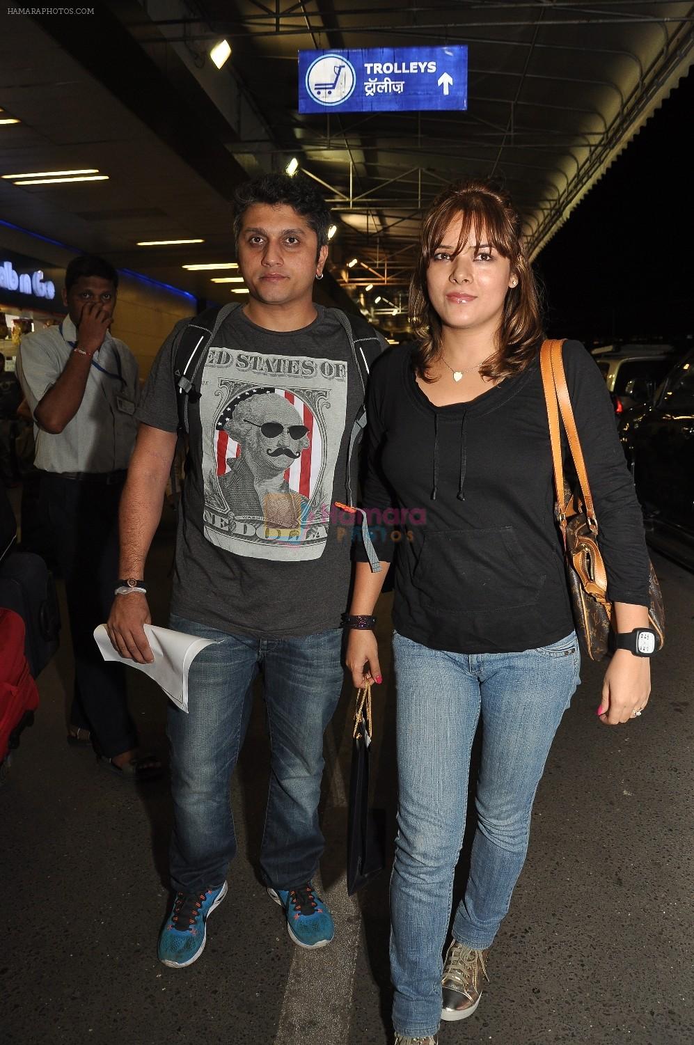 Mohit Suri & Udita Goswami at Mumbai International Airport for SAIFTA