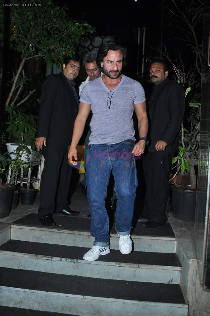 Saif Ali Khan snapped outside Nido in Mumbai on 7th Sept 2013