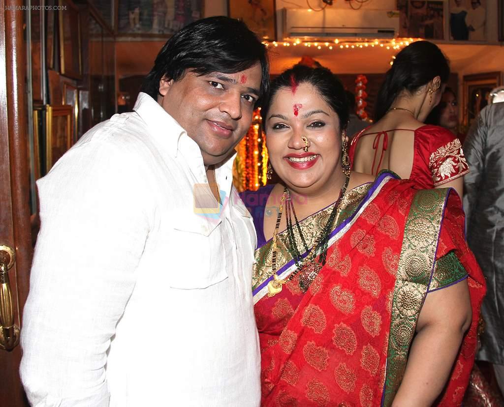 Govind Bansal and Rema Bansal at Bappi Lahiri's Ganpati celebrations in Mumbai on 9th Sept 2013