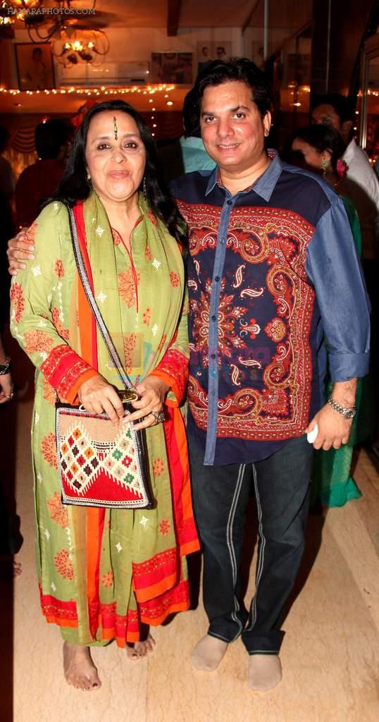 Ila Arun and Lalit Pandit at Bappi Lahiri's Ganpati celebrations in Mumbai on 9th Sept 2013