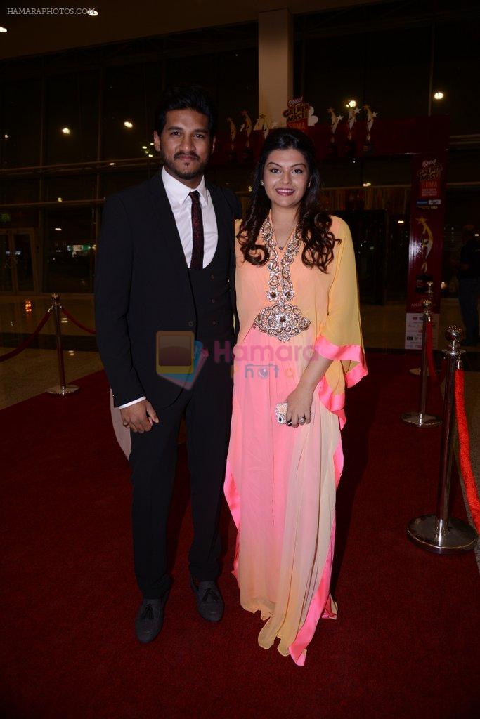 vijay yesudas with wife at South Indian International Movie Awards 2013 Red Carpet Day 1 on 12th Sept 2013