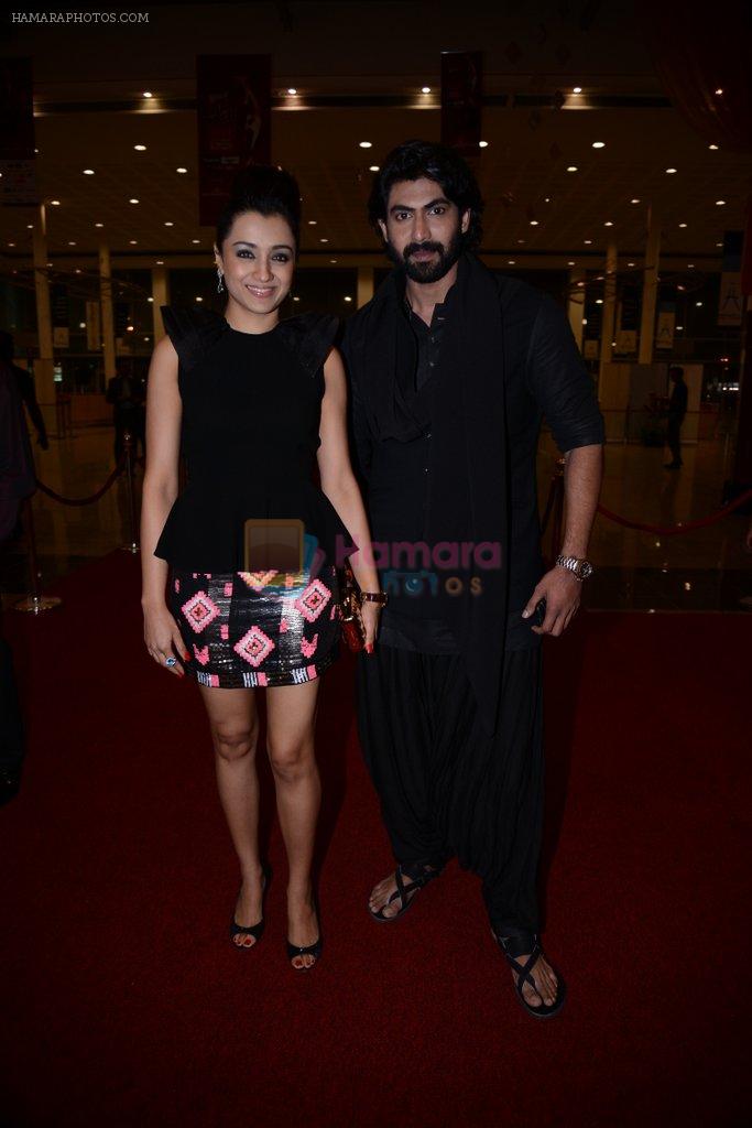 trisha with rana at South Indian International Movie Awards 2013 Red Carpet Day 1 on 12th Sept 2013