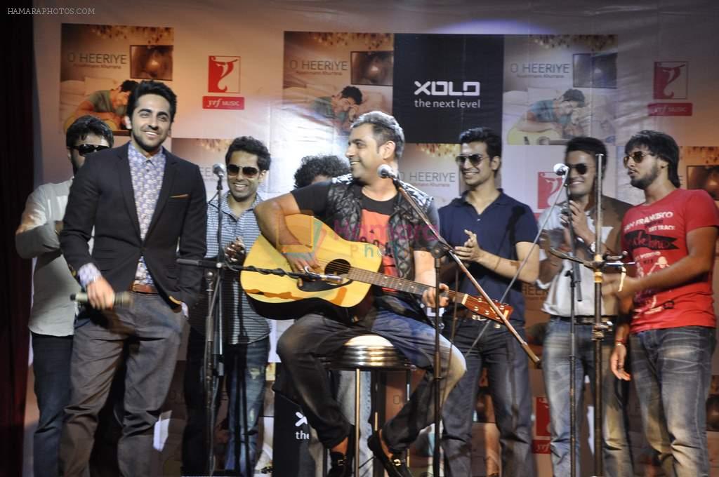 Ayushman Khurana at O Heeriye Music Launch and Ayushman Khurana's Birthday in Blue Frog, Mumbai on 14th Sept 2013