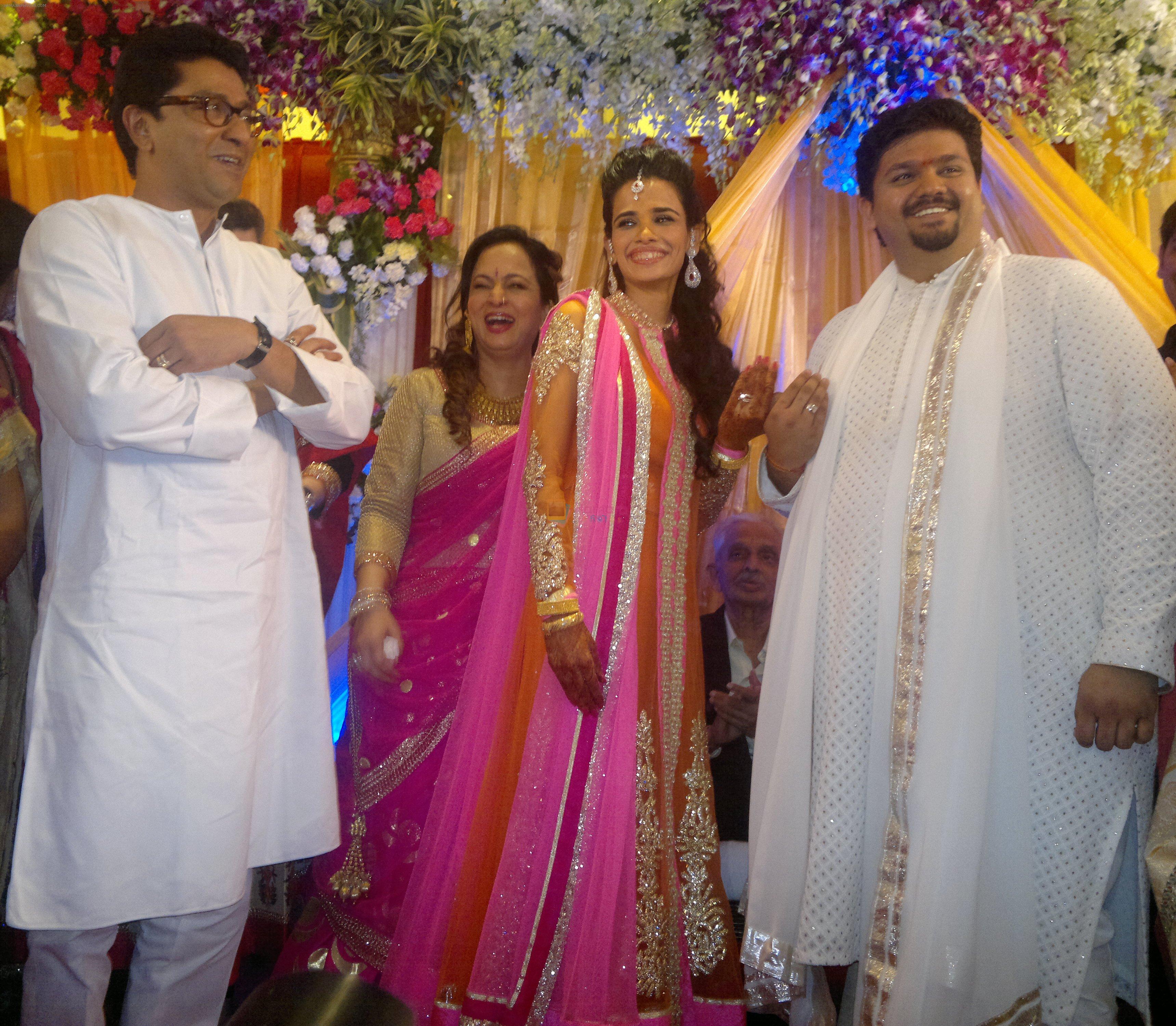 raj thackeray, smita thackeray, aditi redkar and rahul thackeray  at rahul thackeray-Aditi Redkar engagement