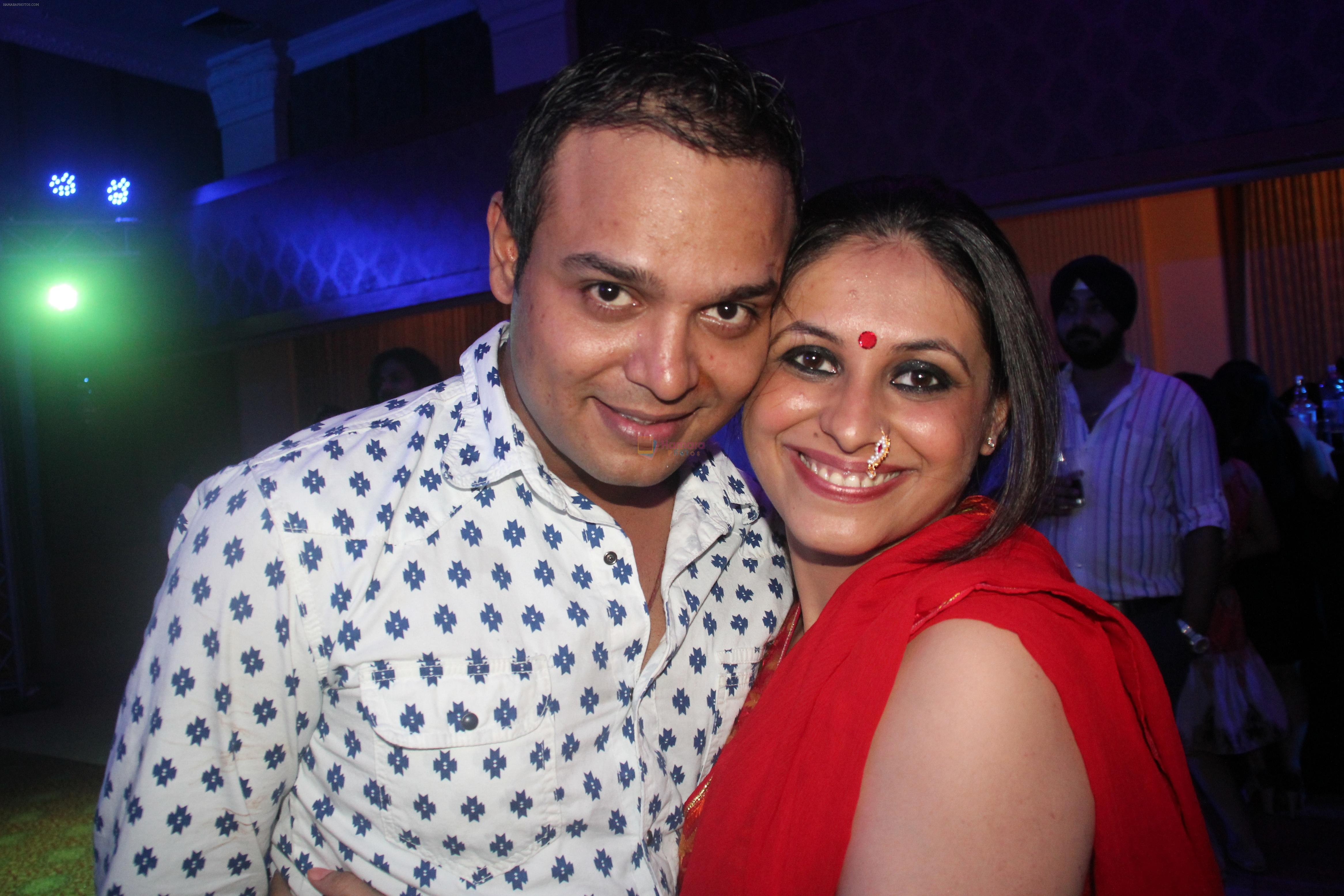 Siddharth Kumar Tewary with wife Gayatri at Siddharth Kumar Tewary�s launch party for Mahabharat