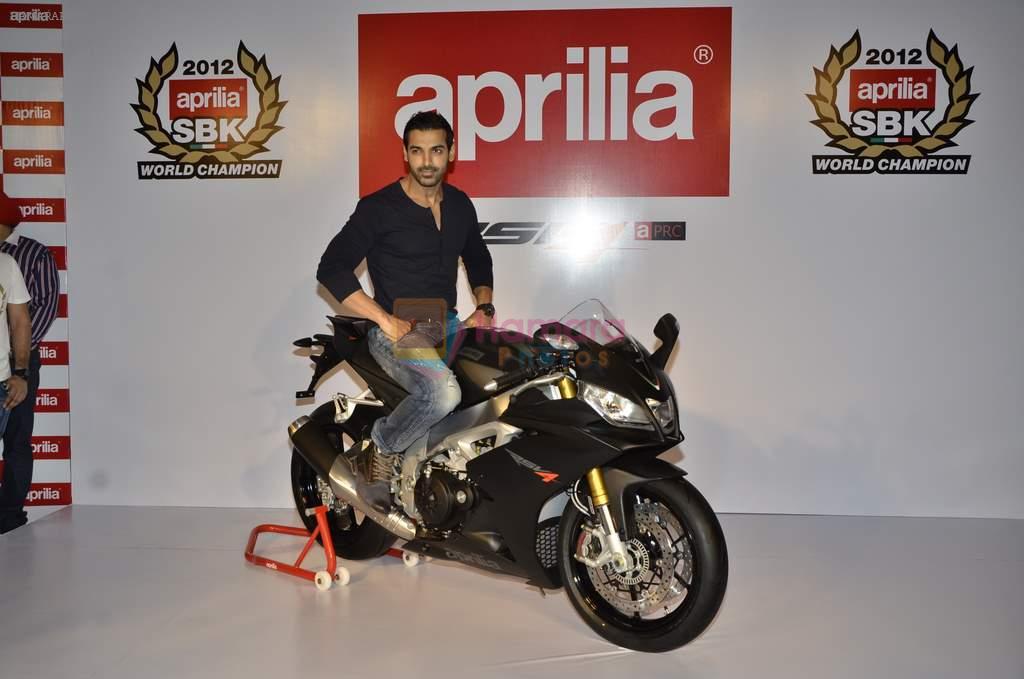 John Abraham launches Aprilla bike in Mumbai on 20th Sept 2013