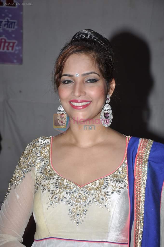 Tanisha Singh at Musical audio release of film My friend Husain at Andheri cha Raja in Mumbai on 20th Sept 2013