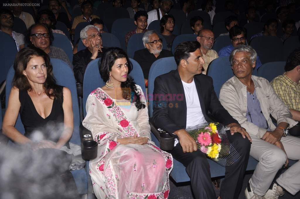 Dorothy Briere, Nimrat Kaur, Akshay Kumar, Sudhir Mishra at Jagran film festival in Fun, Mumbai on 24th Sept 2013