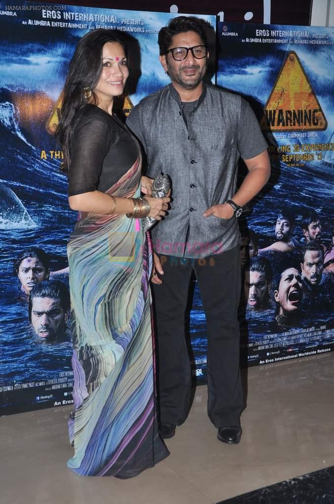 Arshad Warsi, Maria Goretti at Warning film premiere in PVR, Juhu, Mumbai on 26th Sept 2013